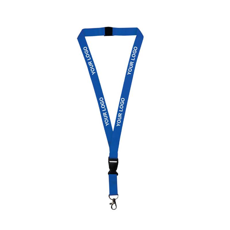 20mm Royal Blue Polyester Material Lanyard