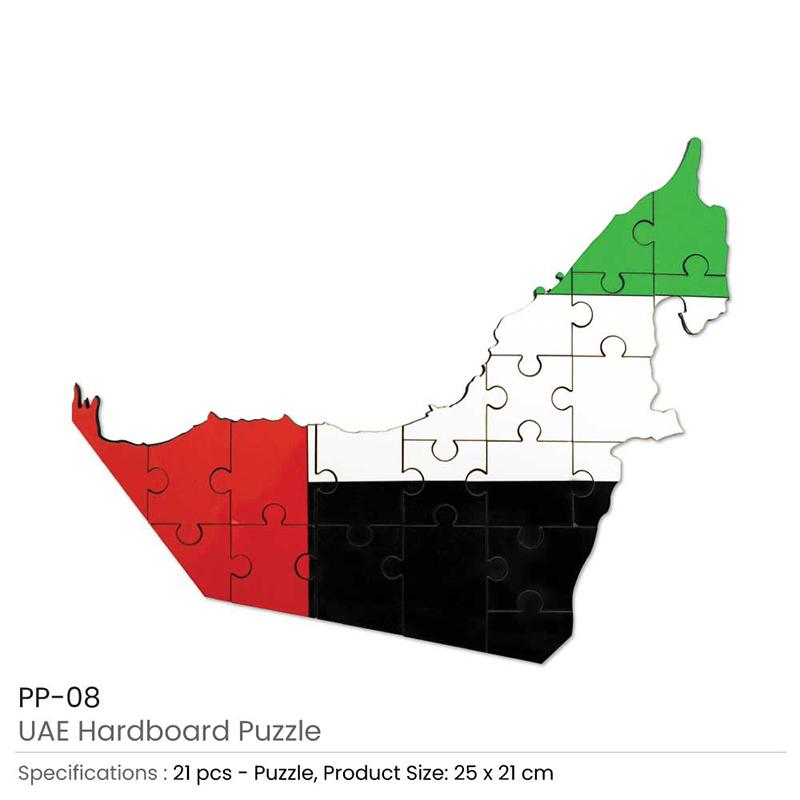 UAE Map Puzzles With Logo